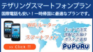 ホーム >>日本国内でご利用の方向けプランのご紹介（携帯電話レンタルサービスのププル） >> テザリングスマートフォンプラン